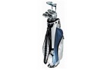 LADIES LEFT HAND TALL TEC+ BLUE & SILVER GOLF CLUB SET WITH LADIES CART BAG